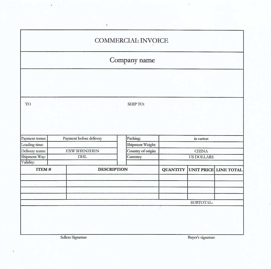 Commercial Invoice